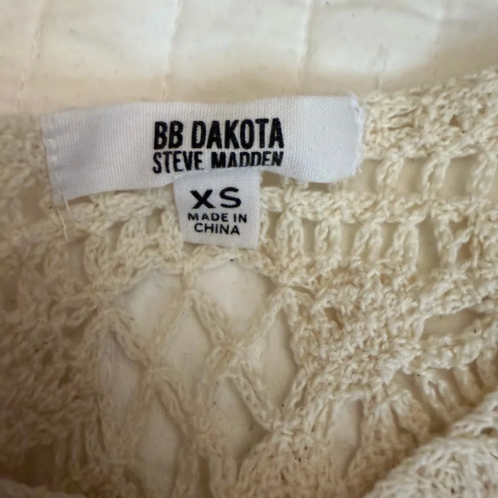 BB Dakota Crochet You Love Me Beige Crocheted Sleeveless Maxi Dress NWOT - Image 6