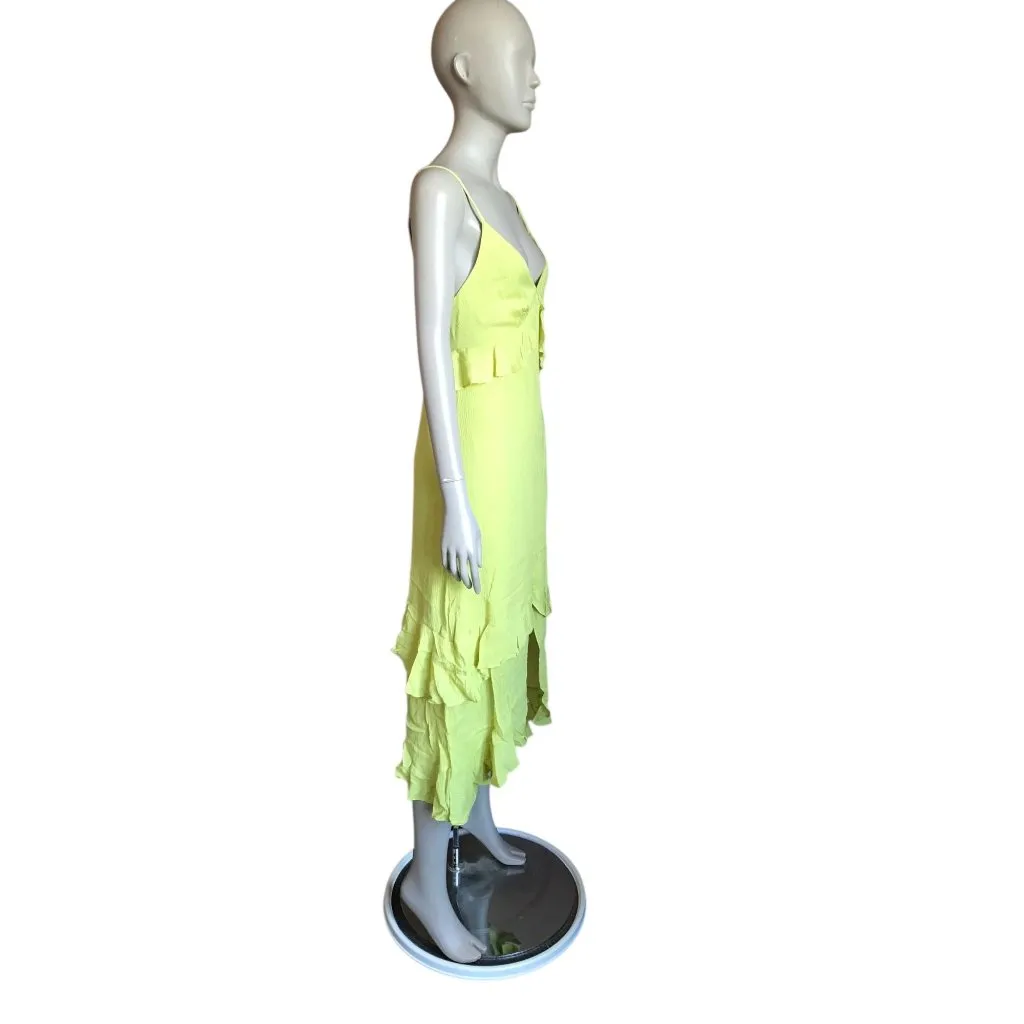 NWT Lulu's Yellow Ruffle Dress - Image 3