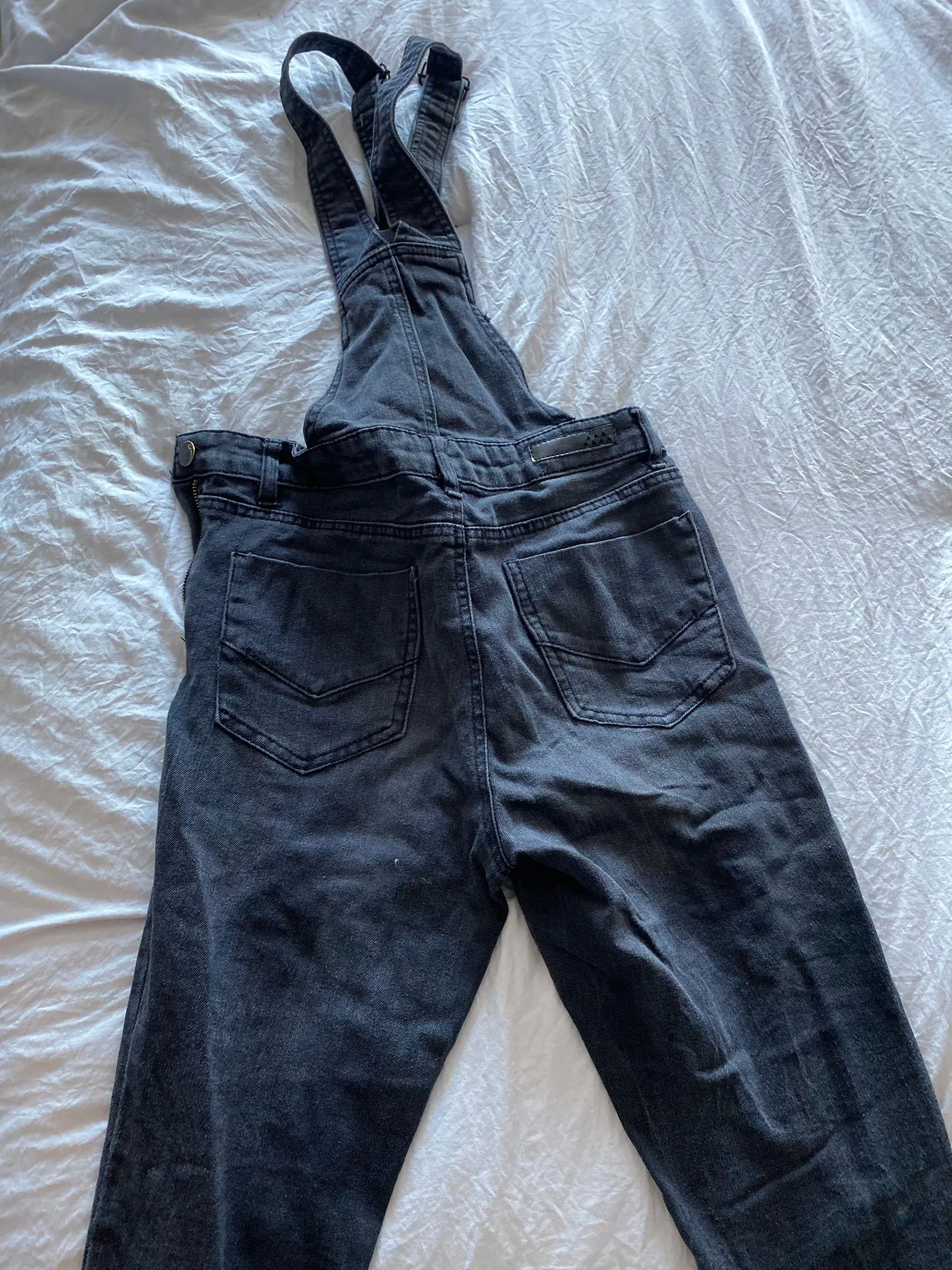 Black Skinny Jean Overalls Size 26 - Image 3