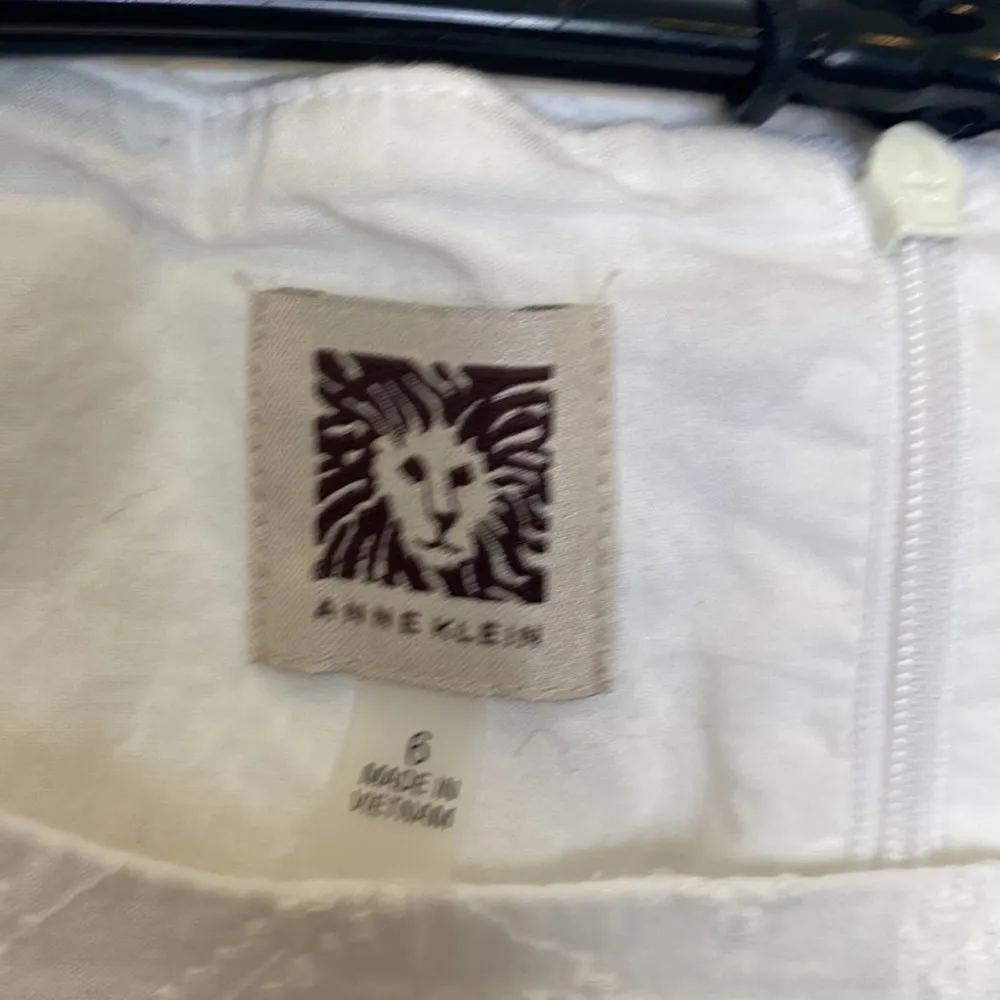 Anne Klein Lightweight Cotton Sleeveless Midi Dress Chevron Pattern EUC Sz 6 - Image 4