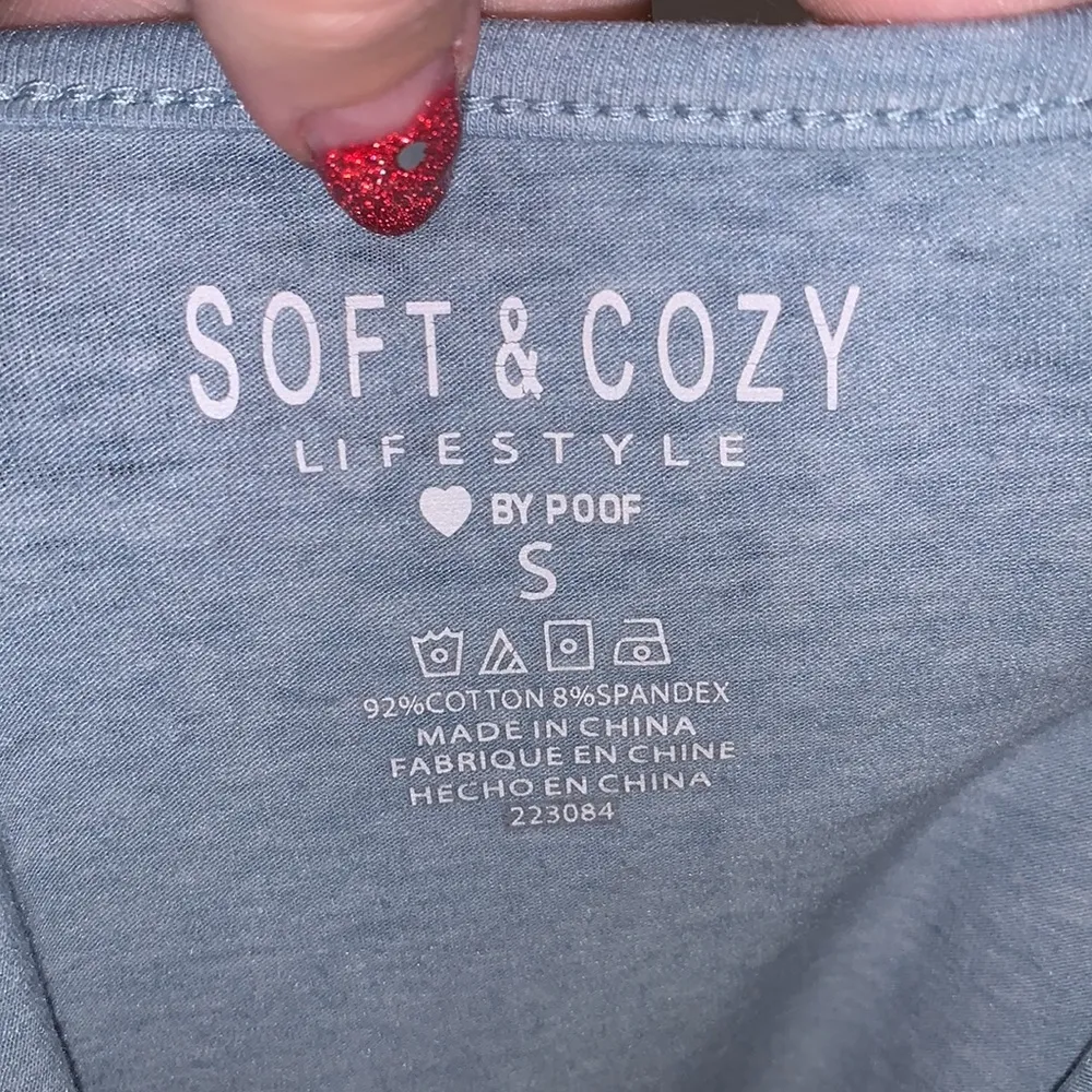 Poof! Poof Soft & Cozy Lifestyle small blue short sleeve shirt - Image 4