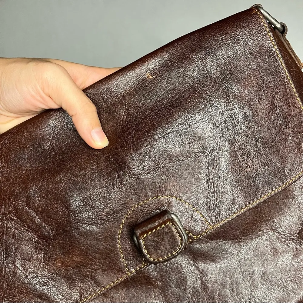 Jack Georges Voyager Olivia Flap Over Brown Leather Crossbody Handbag RFID - Image 3