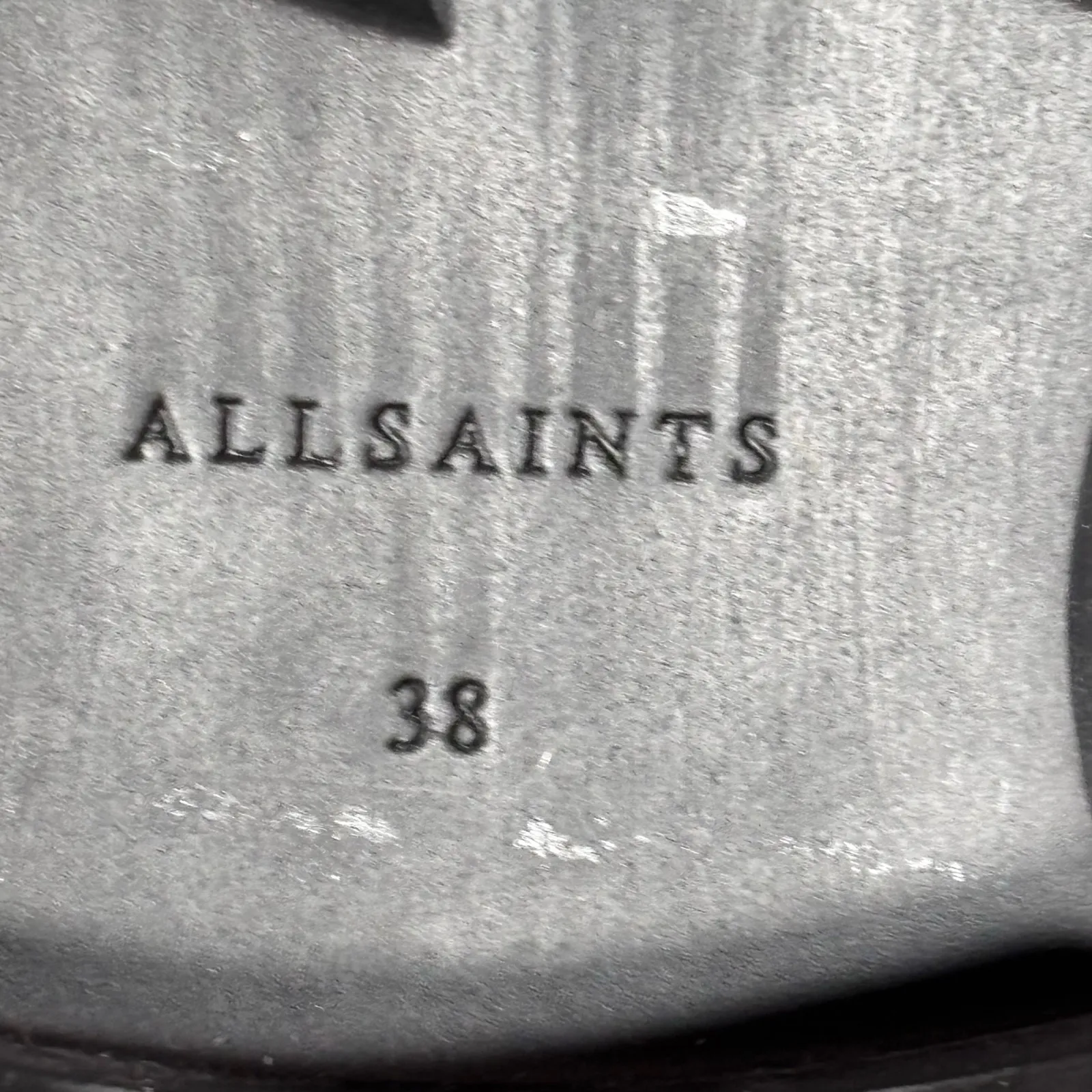 AllSaints Harlee Tan Brown Leather Lug Sole Chelsea Boots Size 8 Statement - Image 7