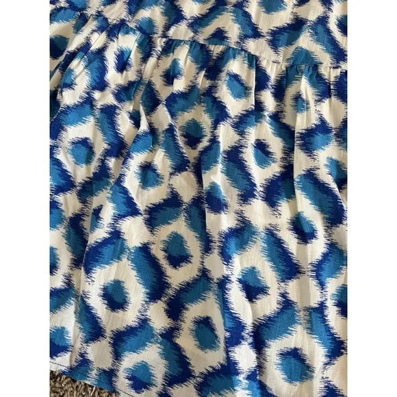 Knox Rose lined tiered boho‎ blue and white skirt size 2X - Image 3