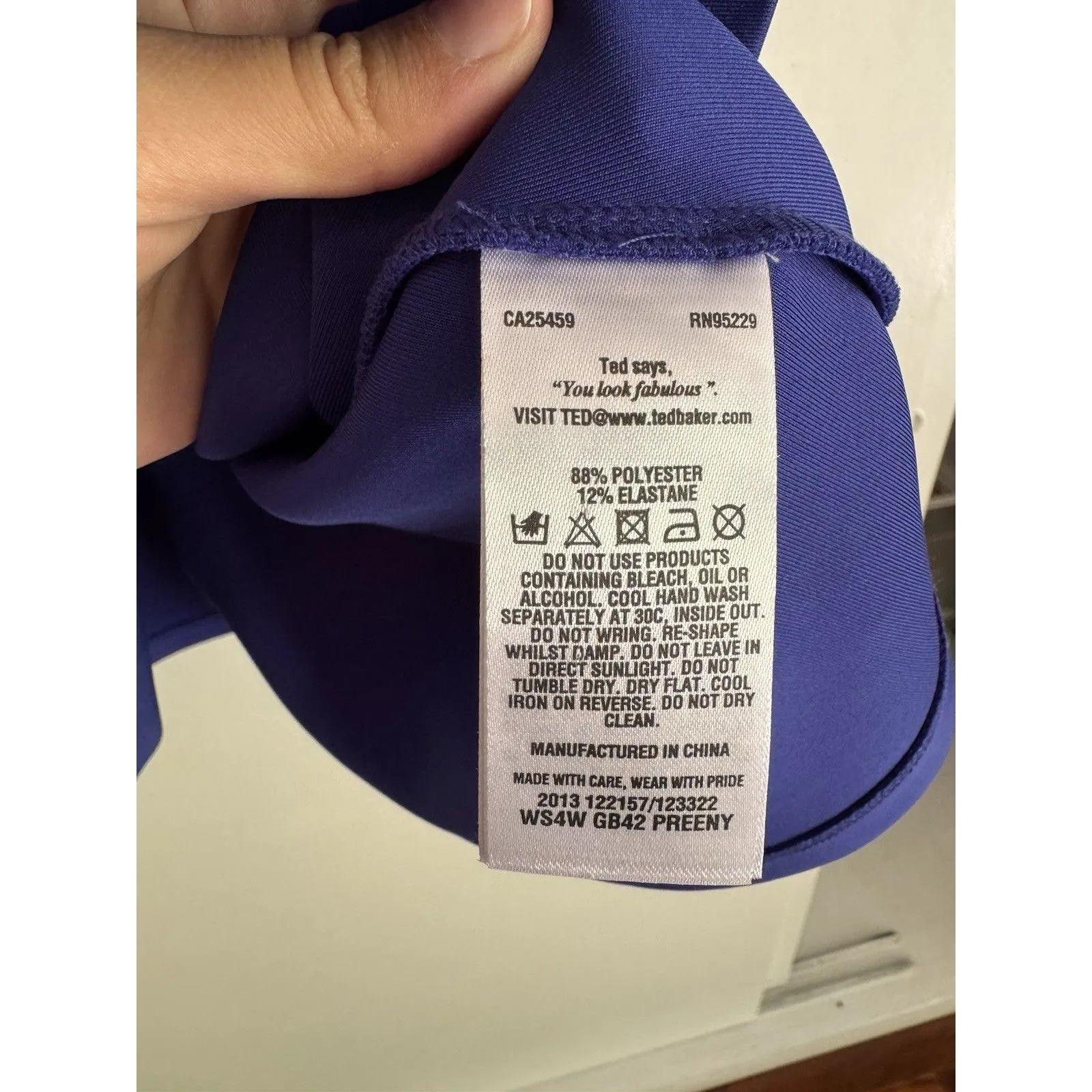 Ted Baker London Mitton Blue Peplum Sleeveless Skater Dress | Ted Size 3 US 8 - Image 4