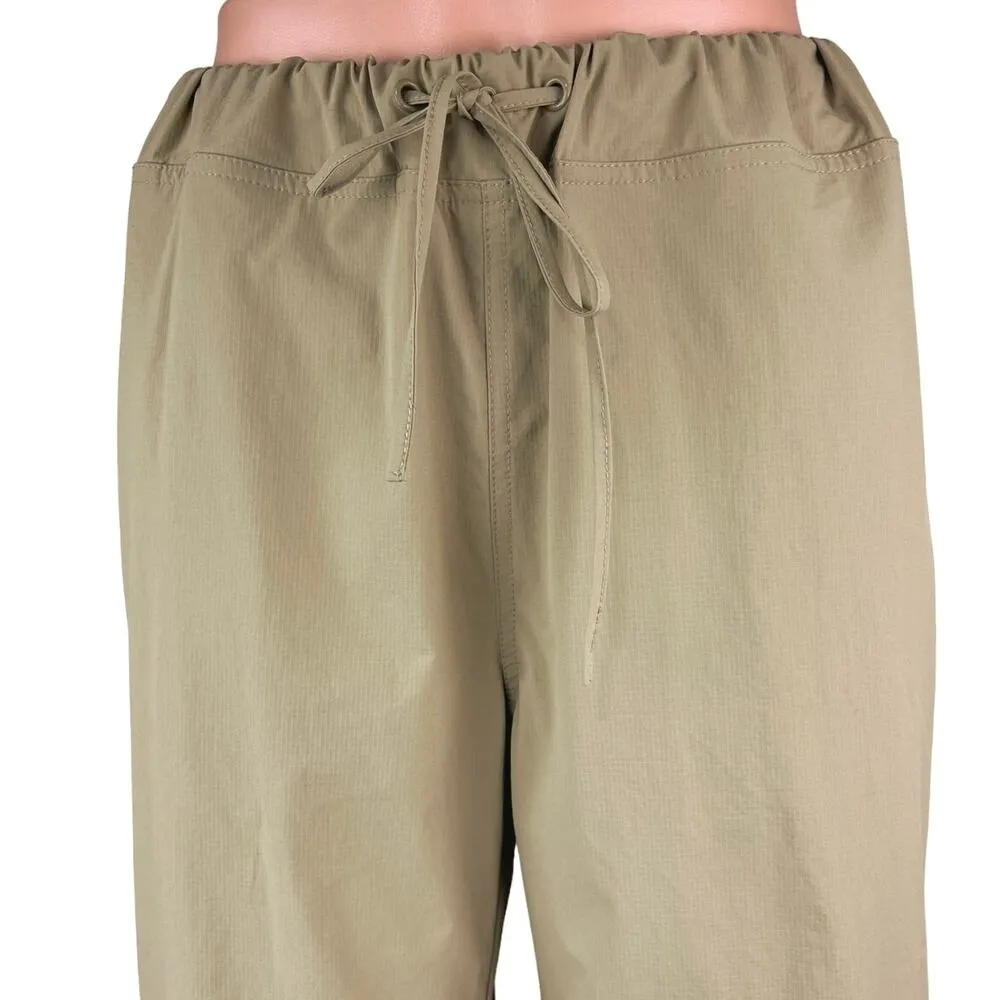 Mono B Women's Green Windbreaker Parachute Cargo Wide Leg Sweat Pants Size M Size M - Image 4