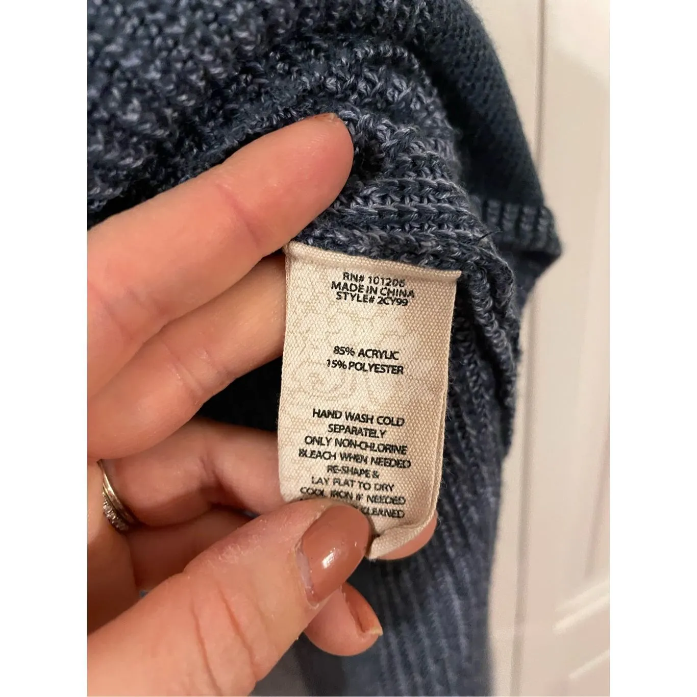 Soft Surroundings blue crewneck sweater size small - Image 6