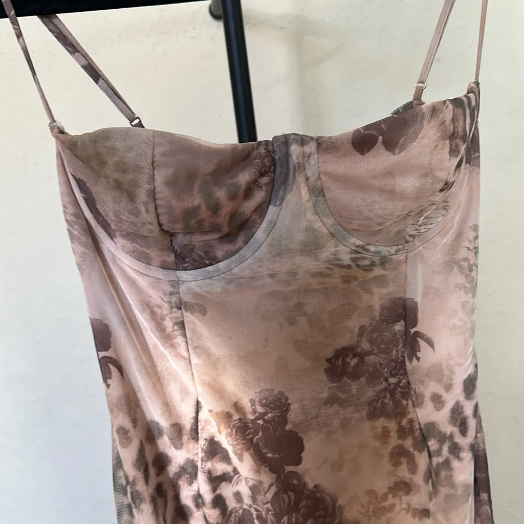 HOUSE OF CB L A-C 'Aiza' Cream Floral Print Maxi Dress‎ NWOT - Image 5