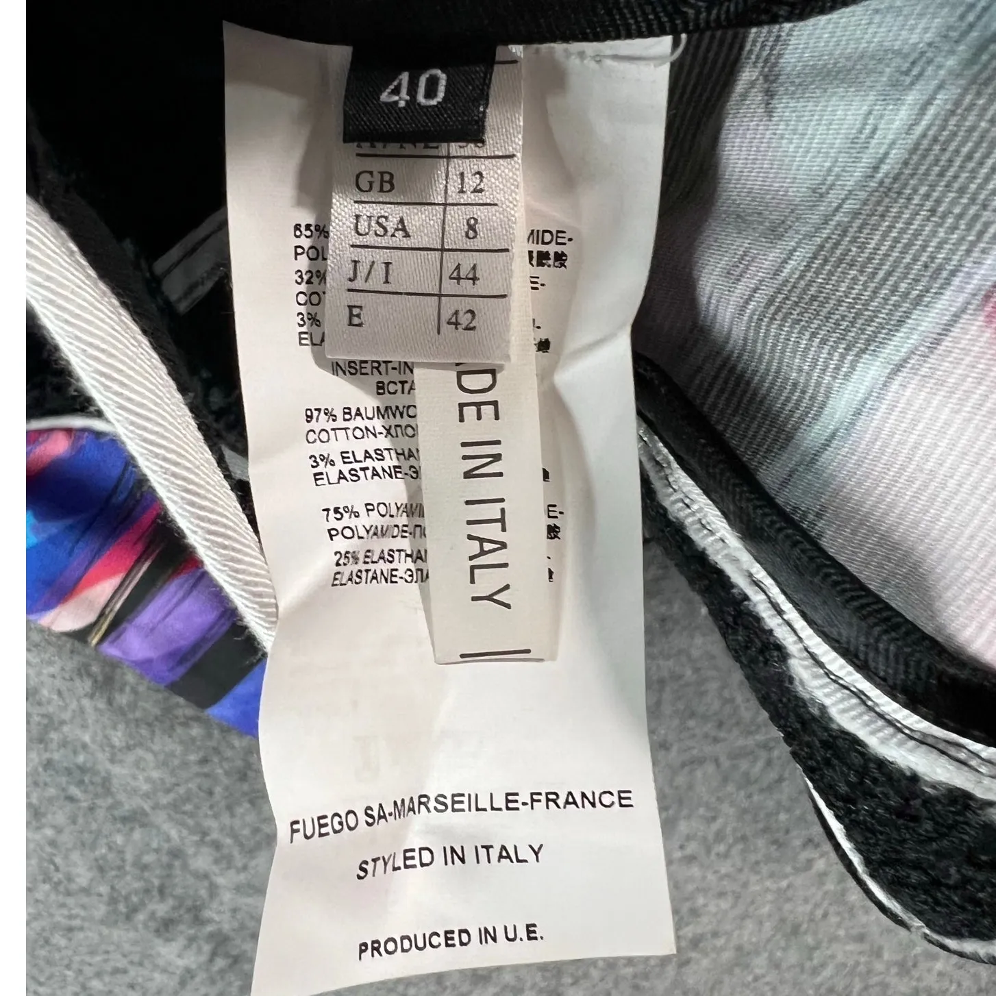 Fuego Woman Jacket Womens 8 Black Multicolor Mixed Media Full Zip Artsy Chic NEW - Image 14