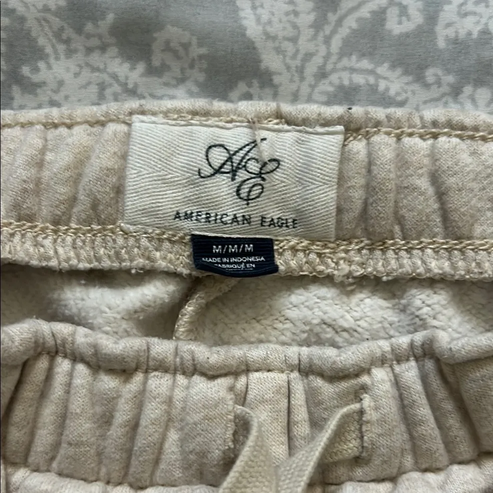 American Eagle Outfitters Cream Lounge Pants - Image 2