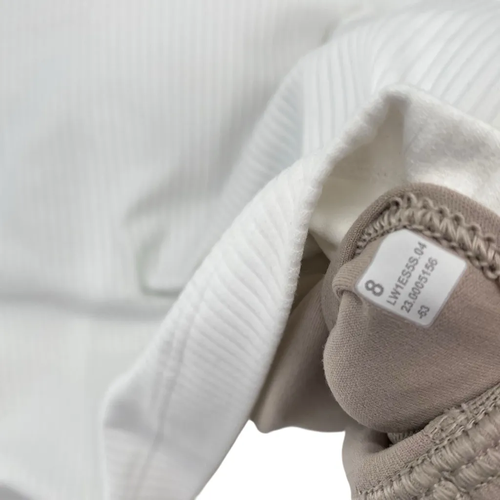 Lululemon Align White Ribbed Tank Top One Shoulder Size 8 - Image 7