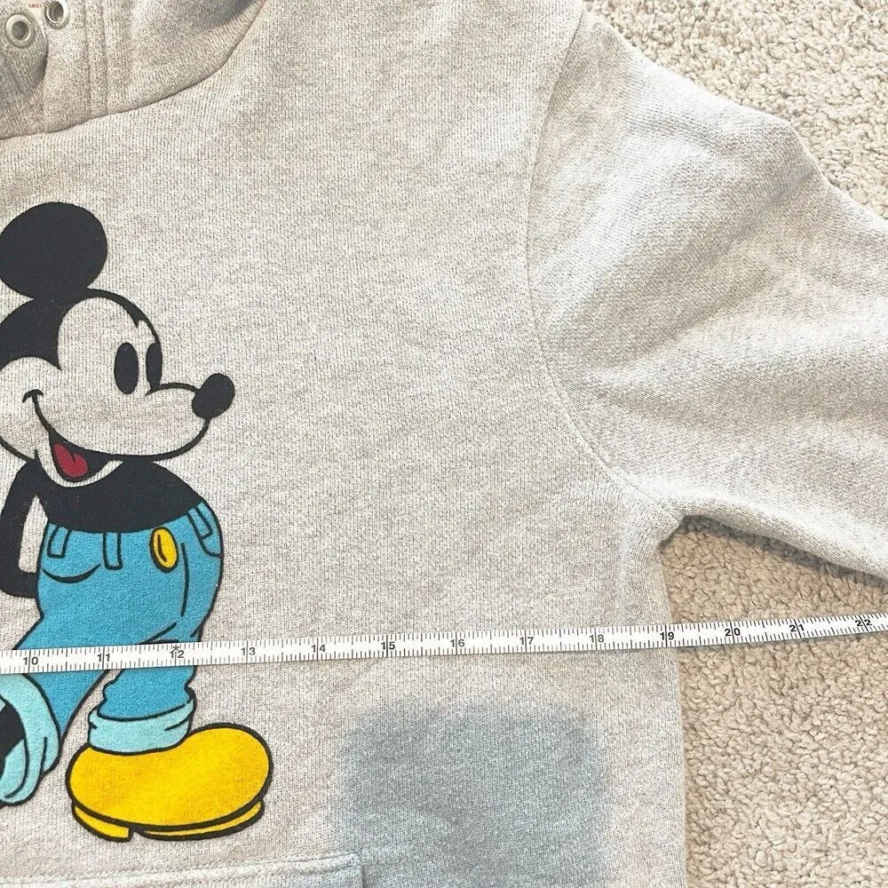 Levis x Disney Hoodie Sweatshirt Adult Small Gray‎ Mickey Mouse Pullover Size S - Image 10