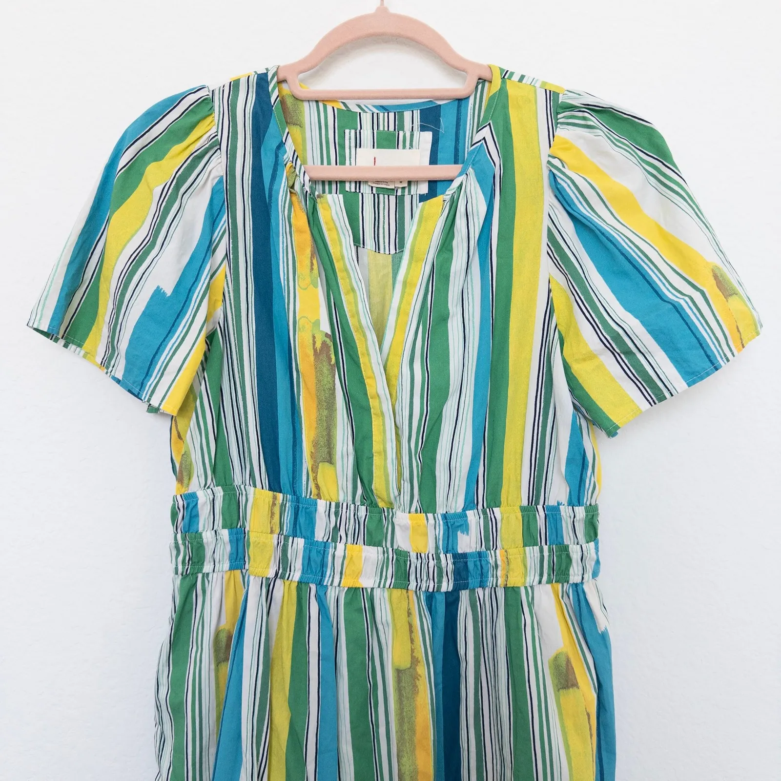 Anthropologie Womens Dress Size M Somerset Striped‎ Summer Boho Coastal Cowgirl Size M - Image 2