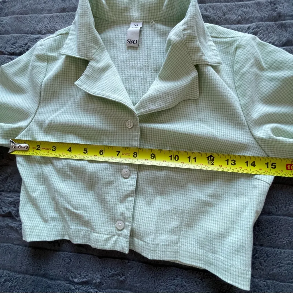 Gingham top Green Size XS - Image 3