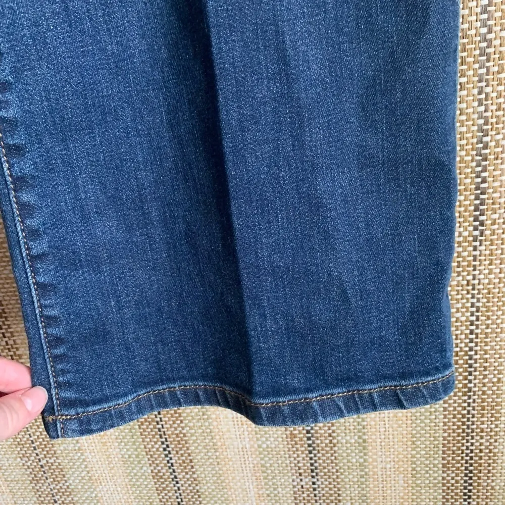 Lauren Ralph Lauren LRL Denim Jeans Cotton Women Size 12 Blue Wide Leg Pants - Image 3