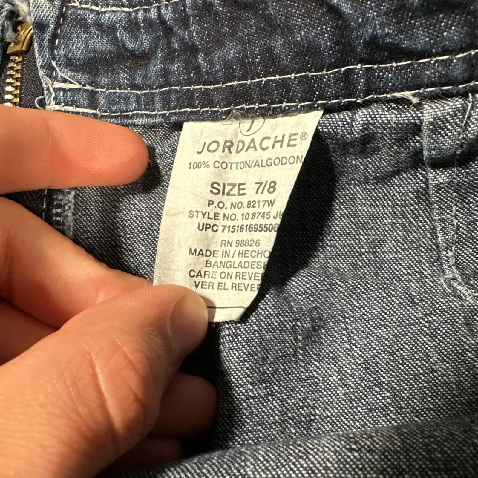 Rare Y2k VTG Jordache Denim Jean Shorts High Waist Black Stich Lace Up SZ 7/8 - Image 6