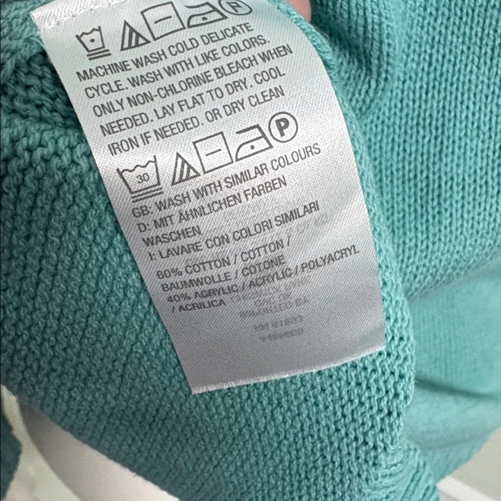 J Jason Wu Women's Sweater Crew Neck Scallop Detail Blue XS - Image 6