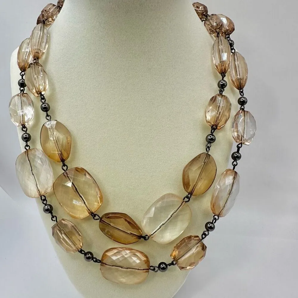 NY Collection double stranded beaded necklae - Image 3