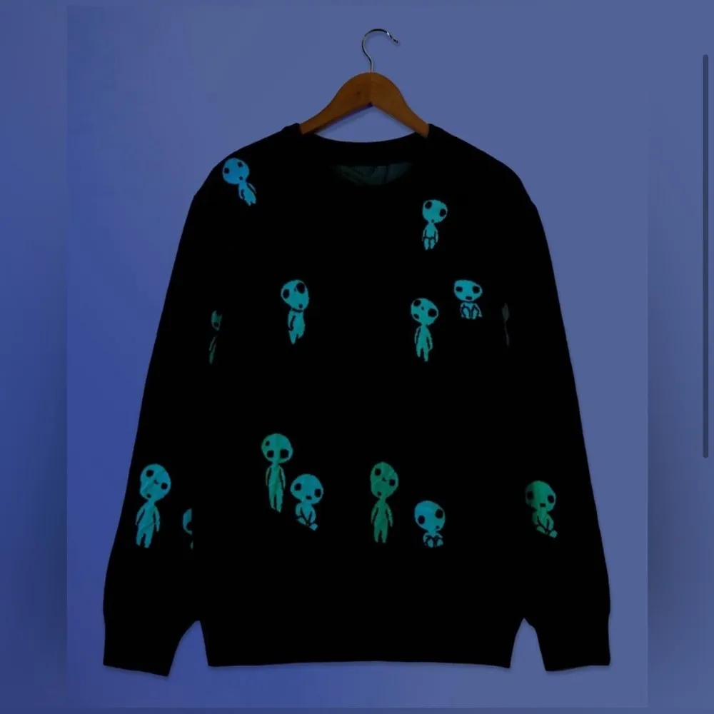 Studio Ghibli Princess Mononoke Kodama Forest Glow-in-the-Dark Sweater (Size XS) - Image 2