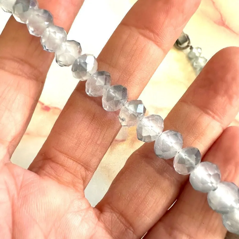 Blue beaded druzy pendant necklace - Image 6