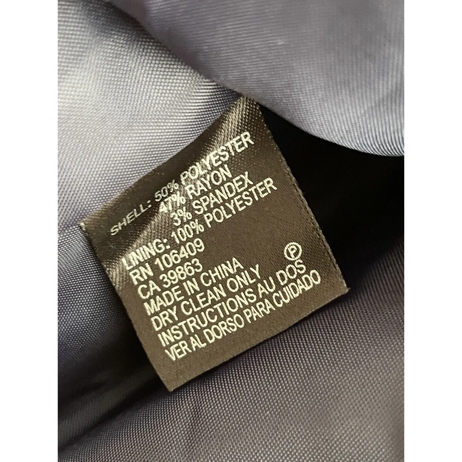 Tahari Arthur S Levine Blazer Jacket Women Size 12 Blue Black‎ Belted Geometric - Image 5