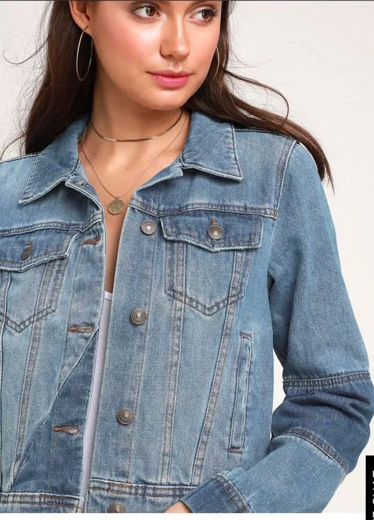 Free People Two Tone  jean jacket - Image 3
