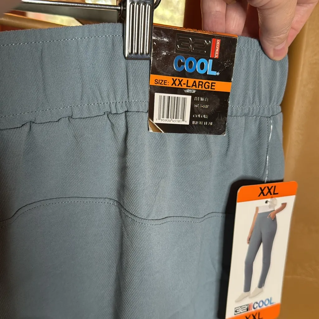 NWT 32 DEGREES COOL 1675449 LIGHTWEIGHT IRISH TEAL TWILL PULL ON PANT SZ XXL - Image 7