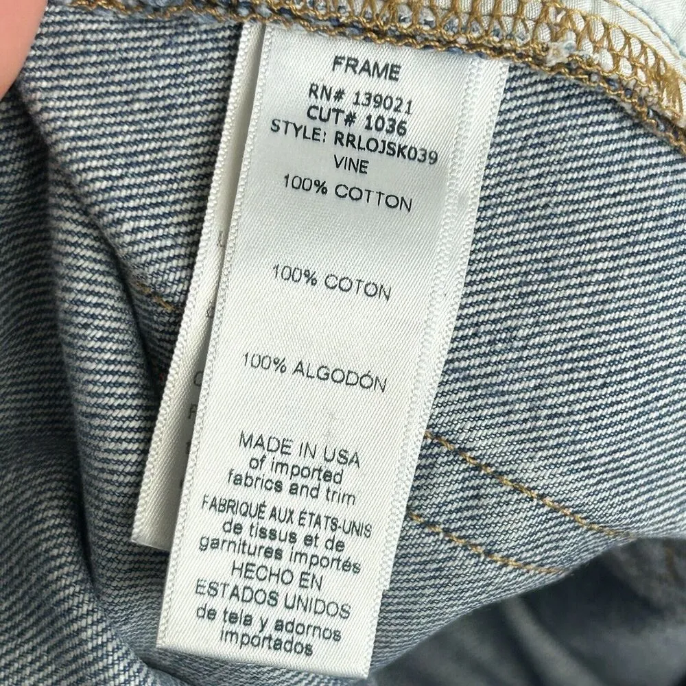 FRAME Jeans Womens 32 Blue Light Wash Rigid Re-Release Le Original Skinny - Image 8