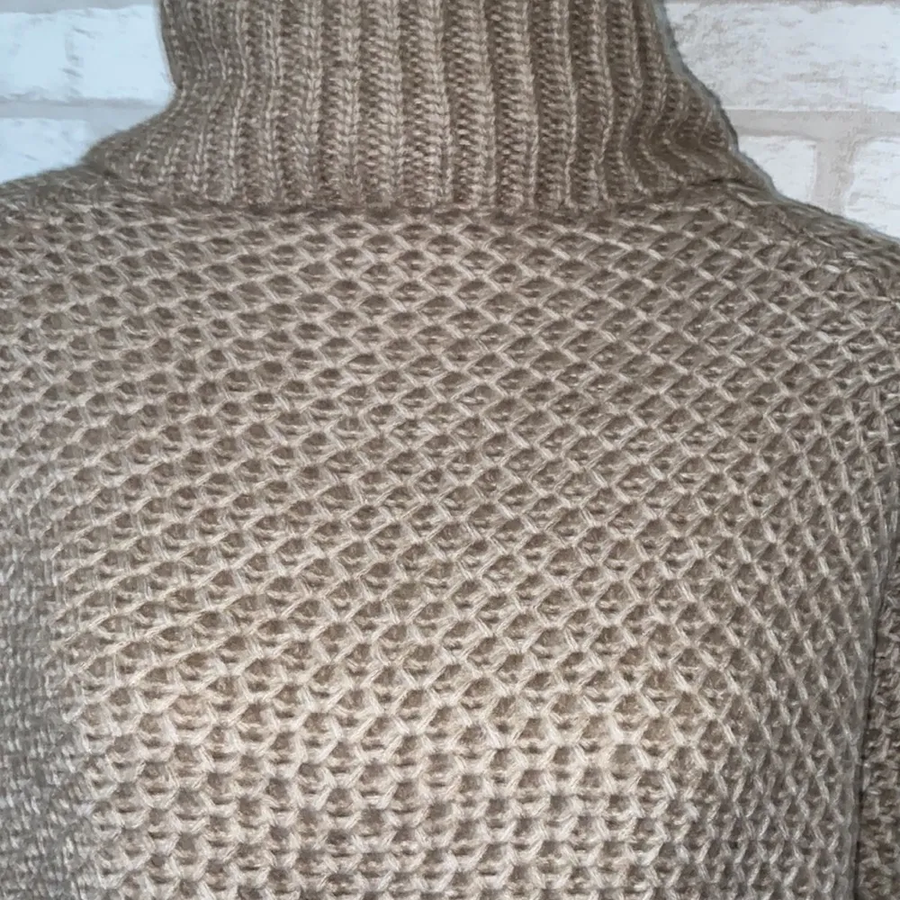 Turtle neck honeycomb sweater Brown Size XS - Image 3