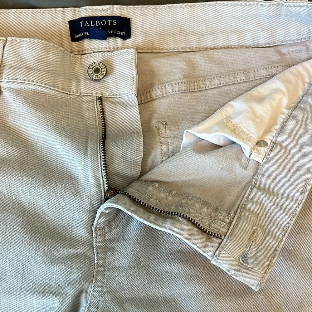 Talbots Simply Flattering 5 Pocket Jean Gray Size 12 - Image 2