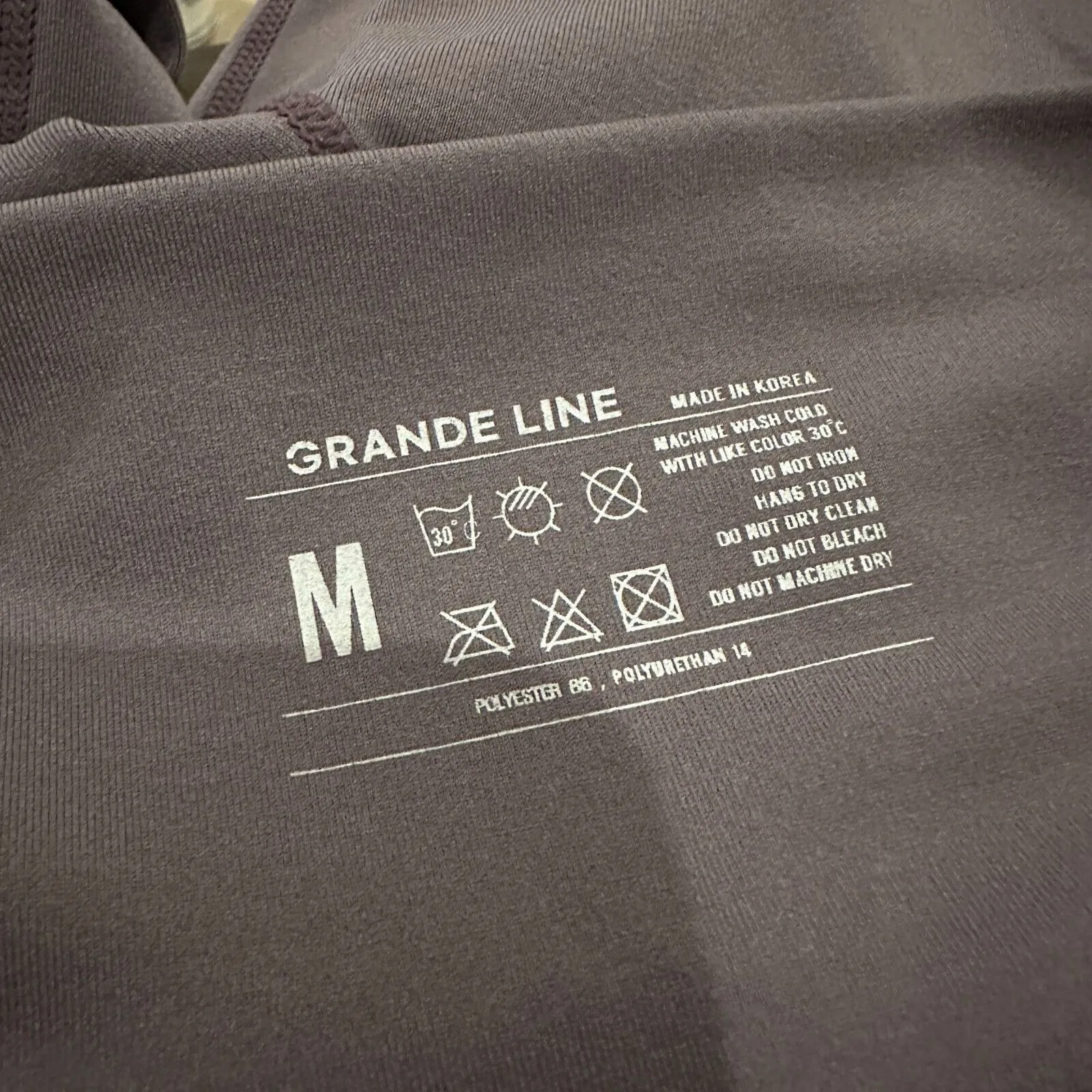 Grande Line Womens High Rise Full Length Leggings M Dusty‎ Purple Workout Boho Size M - Image 6