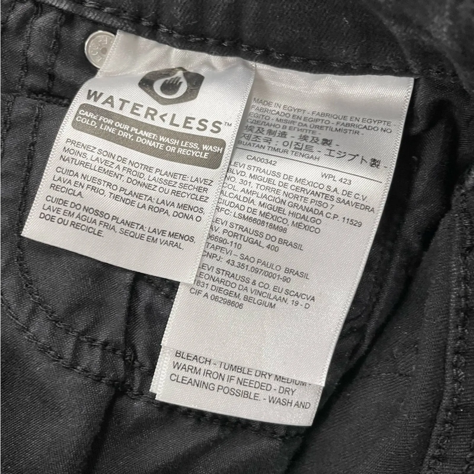 Levi’s Grey 711 Skinny High Rise Jeans Womens 29 Black Denim Zip Fly Casual - Image 10