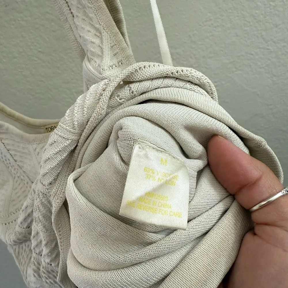 Torn by Ronny Kobo Womens 6 Knit Creme Top Summer Vacation - Image 4