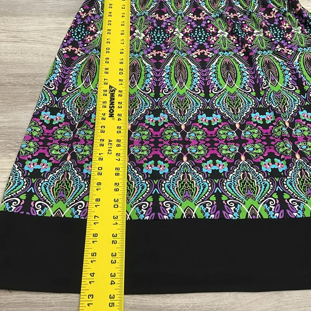 Multicolor Cap Sleeve Above the Knee Dress Keyhole Back Size 10 - Image 13