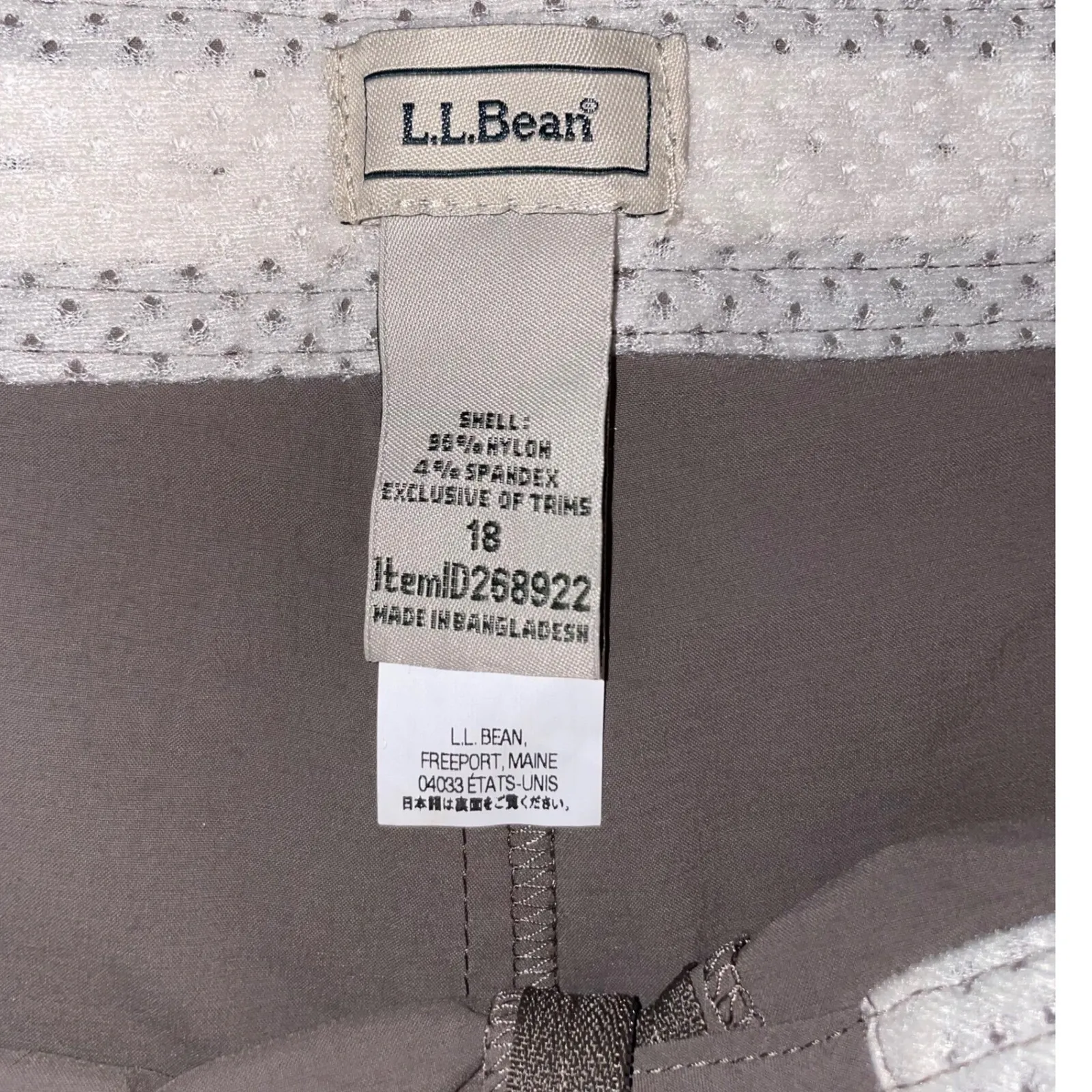 Vintage L.L. BEAN Comfort‎ Trail Lightweight Wrap Skort in taupe gray WOMEN'S 18 - Image 4