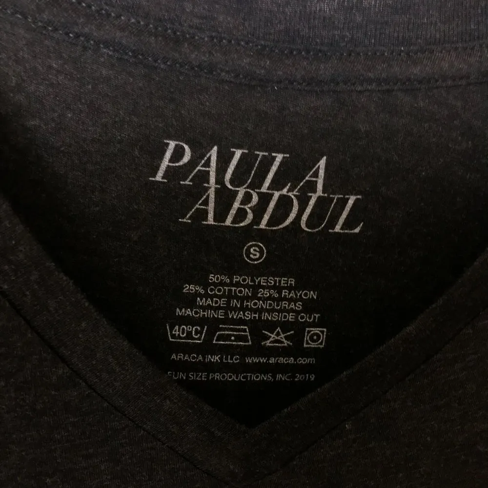 NEW Paula Abdul T Shirt Rap Tee Adult Small Gray Singer Tour Concert Music - Image 4