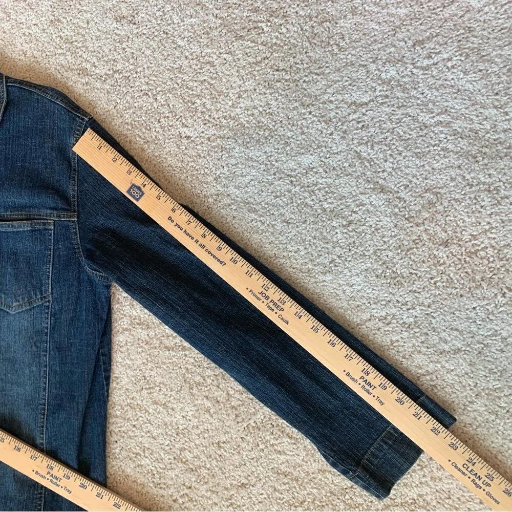Chicos Blue Jean jacket size 2‎ - Image 7