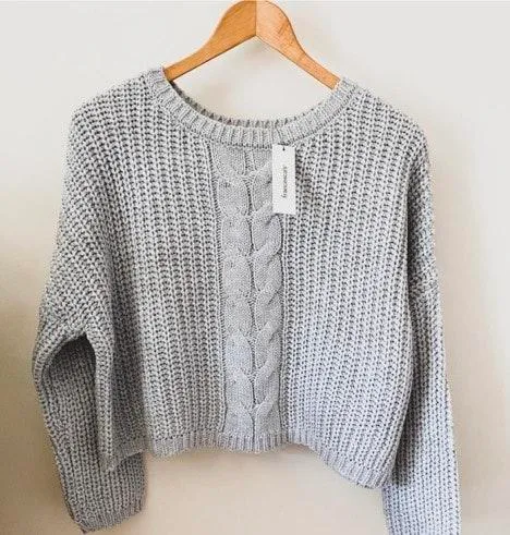 Jun & Ivy Oversized Cropped Sweater - Image 2