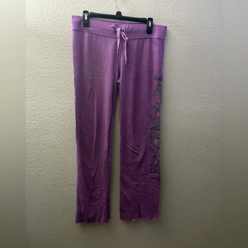 Victoria's Secret 2011 Supermodel Angel Straight Leg Purple Sweat Pant S - Image 2