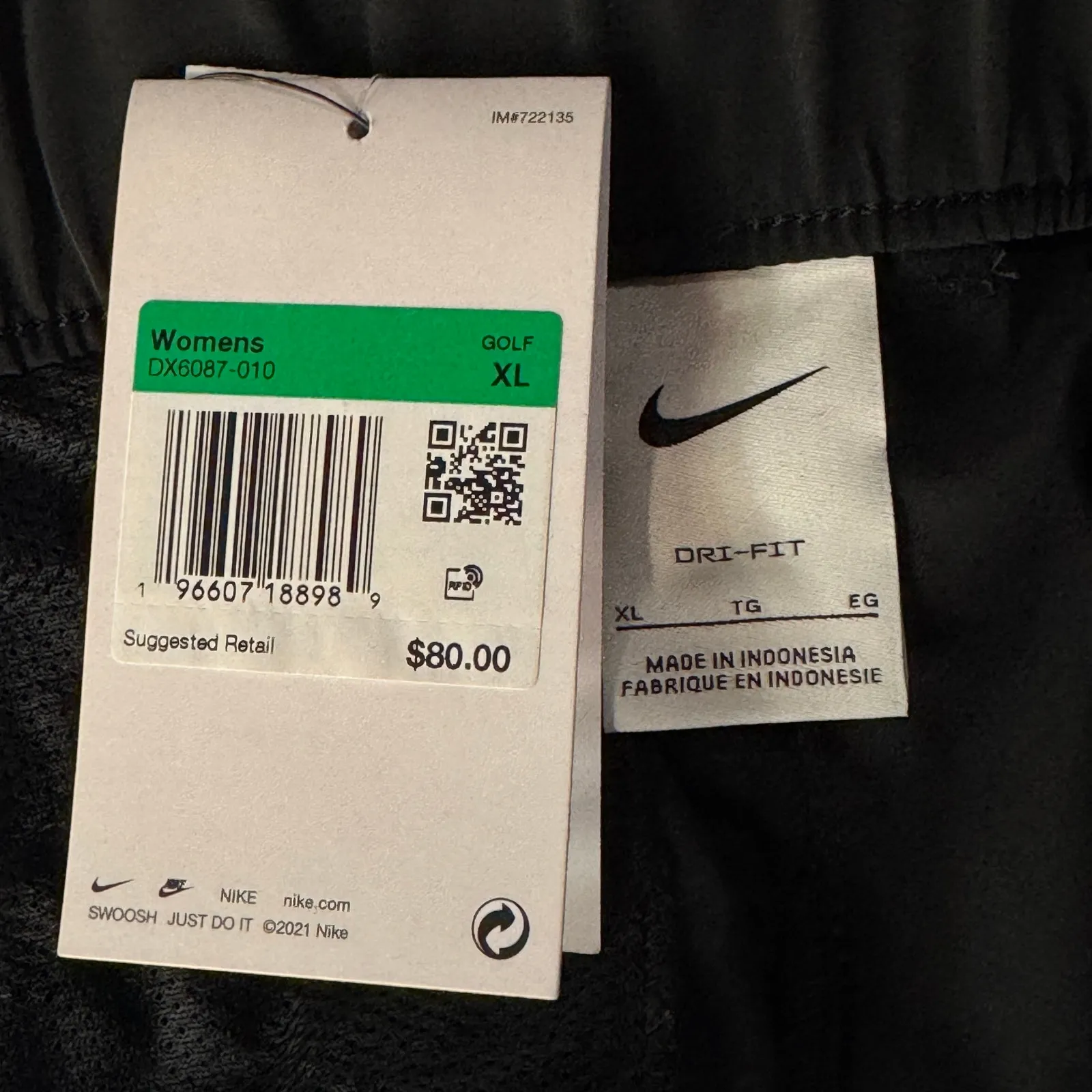 Nike Womens X-Large Golf Victory Shorts Dri-Fit Standard Fit Zip-Fly Stretch New - Image 6