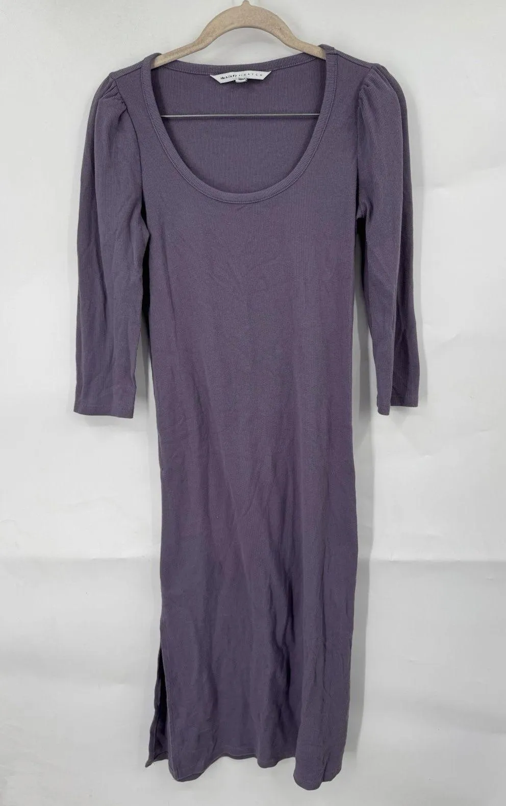 The Nines by HATCH Purple Ribbed Jersey Maternity Dress Women XS Black Casual Size undefined - Image 1