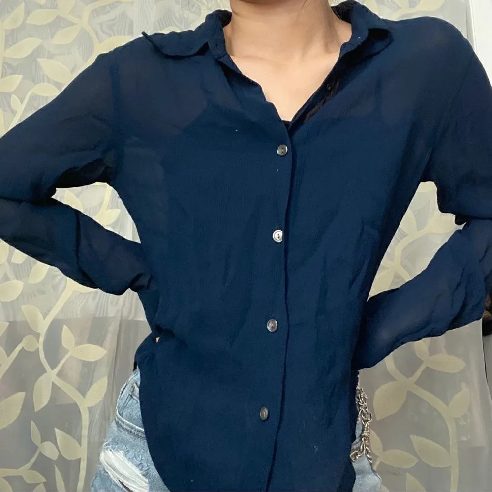 Armani exchange button up blouse - Image 11