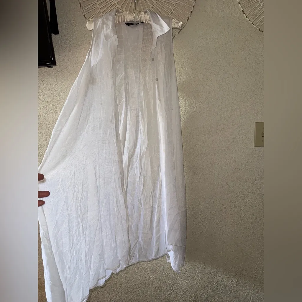 Mlle Gabrielle  White Sheer Camisole Top - Image 2