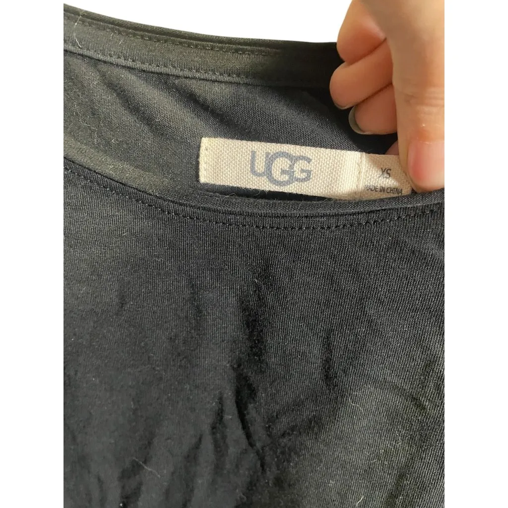Ugg Womens XS Black Long Sleeve Crewneck Top Soft Comfortable - Image 3