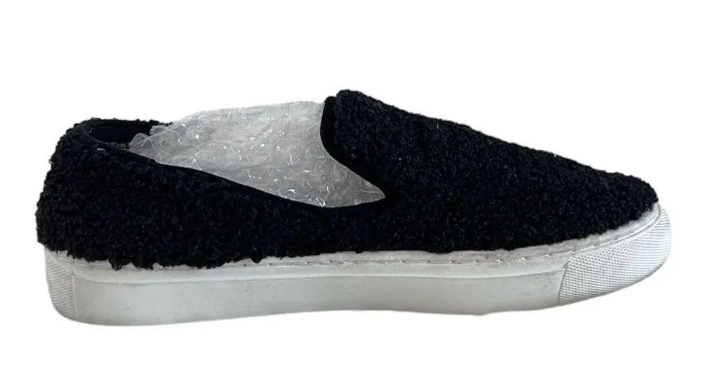 Steven New York Black Kimbel Faux Fur Shearling Slip on Women's Sneakers size 7. - Image 3