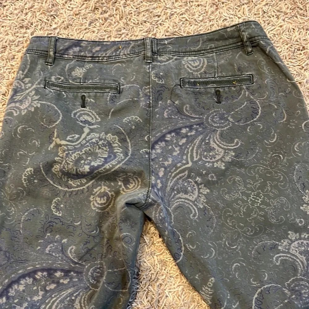 Anthro Pilcro and the Letterpress Fit/Hyphen Green Chino Paisley Pants Size 27 - Image 4