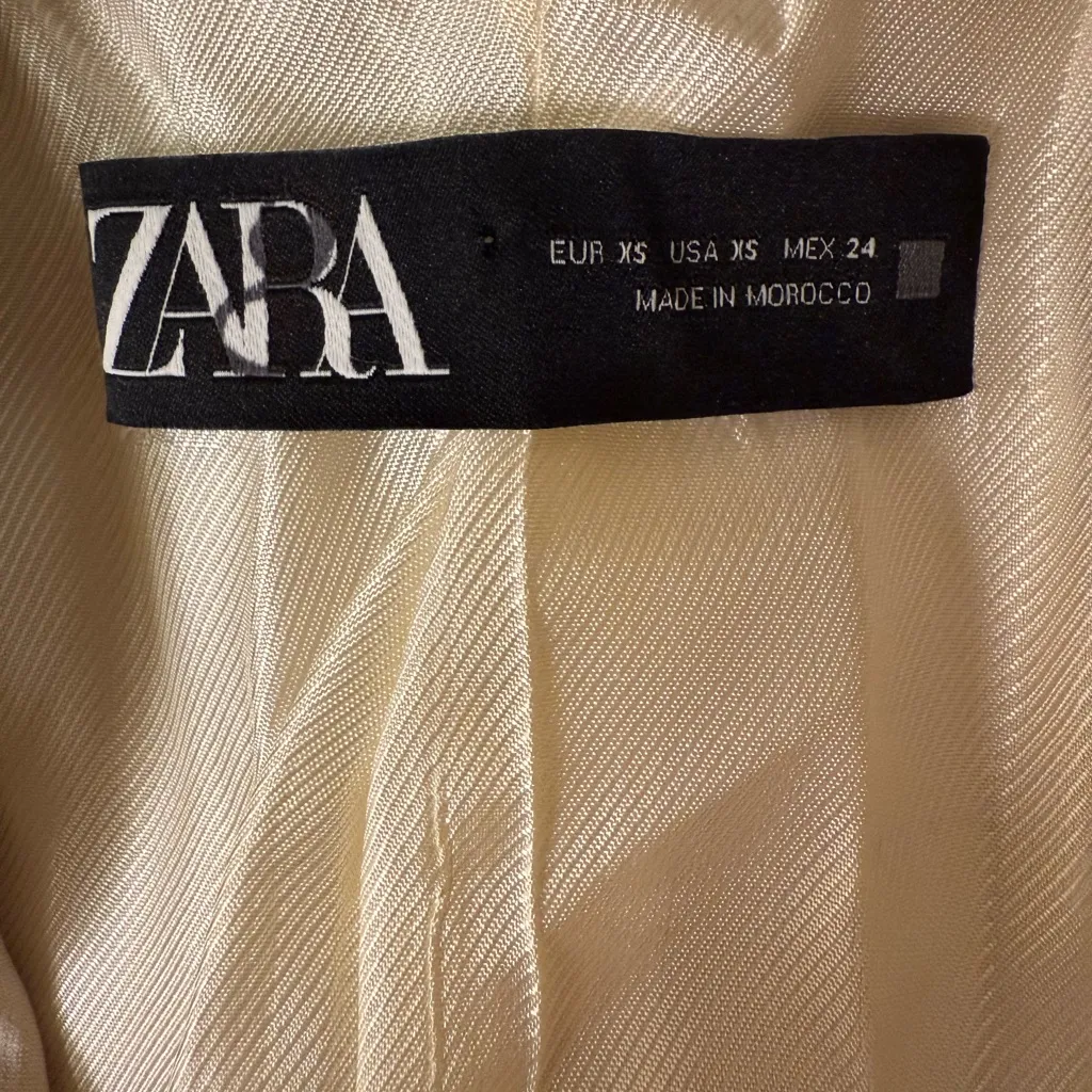 Zara Elegant Cream Blazer - Image 5