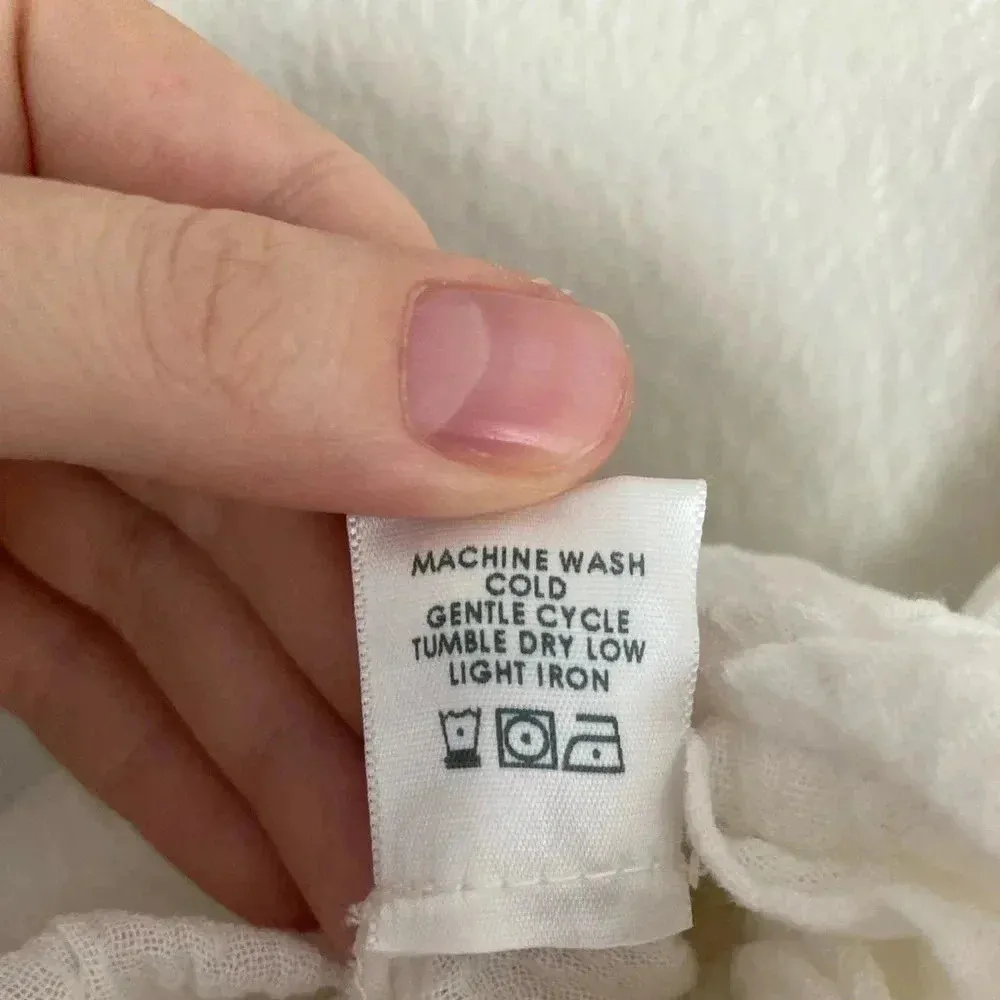 Xirena 100% Cotton Sheer Beach Pants Size Medium White - Image 12