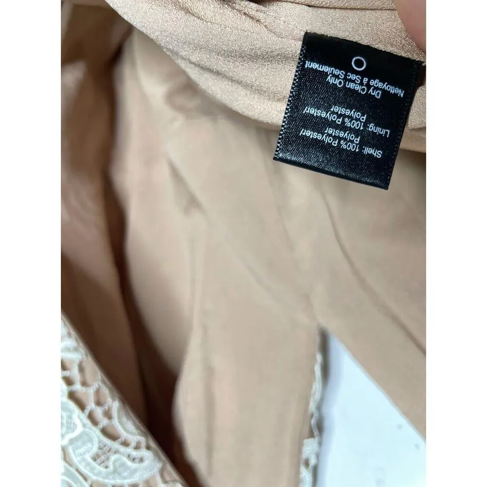 NEW Dress the Population Marie Lace Midi Dress Size XS White Ivory Cream - Image 9