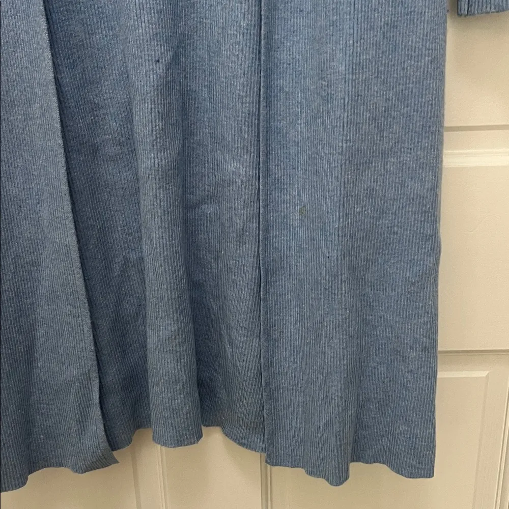 525 America Sky Blue Long Line Ribbed Knit Open Front Cardigan - Size Small - Image 10
